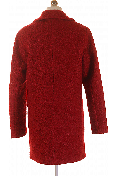 Dámský Kabát Vínový Second hand Vel. 36