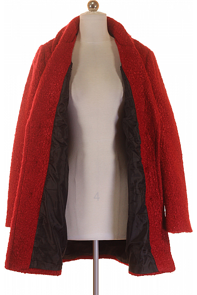 Dámský Kabát Vínový Second hand Vel. 36