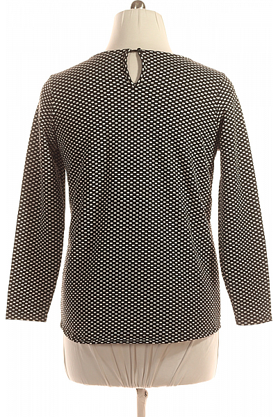 Vzorovaná  Halenka Černobílá Gina Second hand Vel. 44