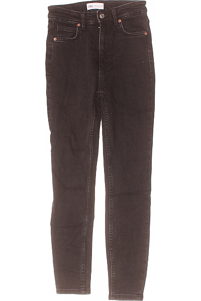 ZARA Dámské Džíny Černé Second Hand Vel. 36