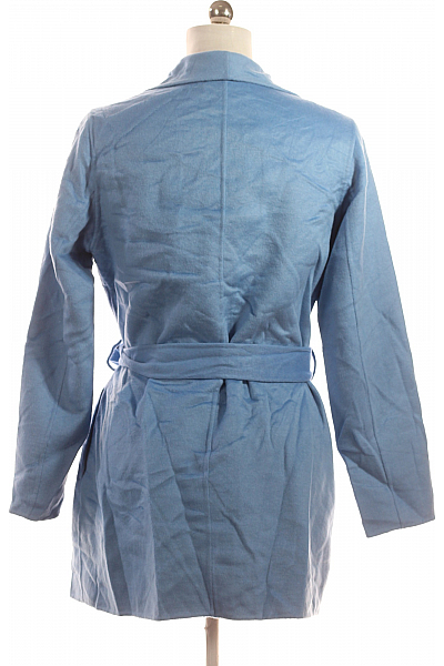 HALLHUBER Dámský Kabát Vlněný Modrý Vel. 42