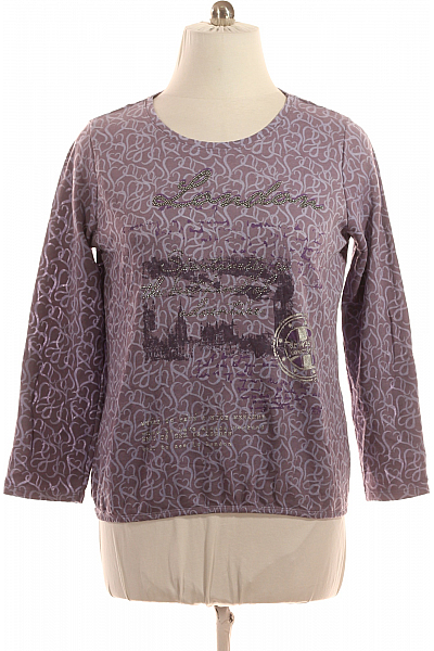 Dámské Tričko Fialové Second Hand Vel. 44