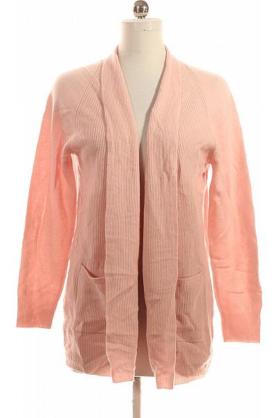 Dámský Cardigan Vlněný Růžový Vel. 40