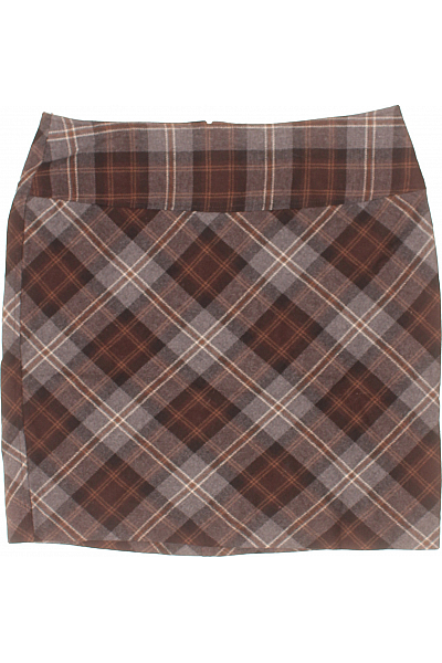 Kostkovaná  Sukně Šedá Dreamstar Second Hand Vel. 38