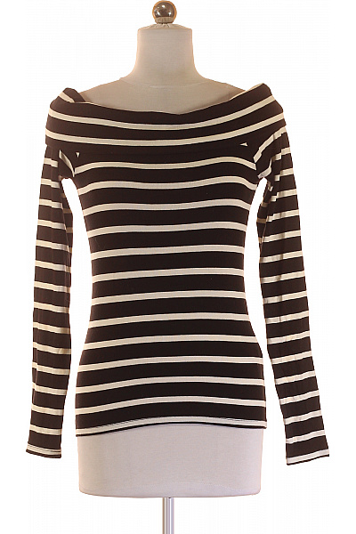 Amisu Dámské Tričko Černobílé Second hand Vel. L