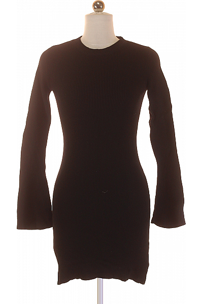 STRADIVARIUS  Šaty Pletené Černé Vel. XS