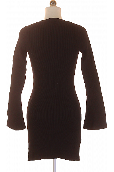 STRADIVARIUS  Šaty Pletené Černé Vel. XS