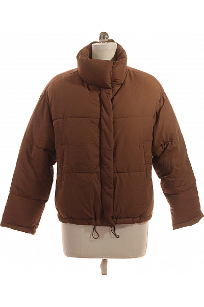 Bershka Prošívaná Dámská Bunda Hnědá Vel. M