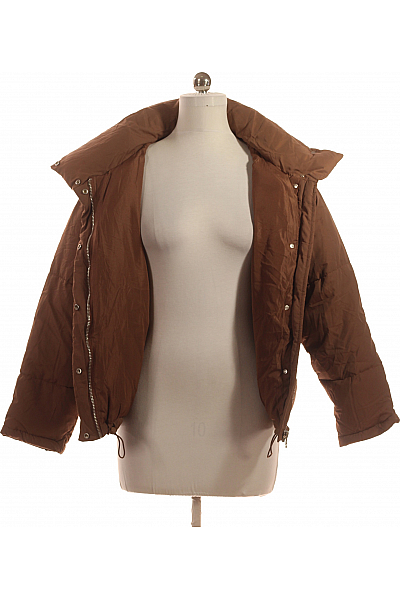Bershka Prošívaná Dámská Bunda Hnědá Vel. M