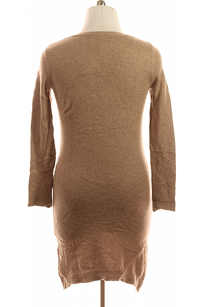 Esprit  Šaty Pletené Vlněné Hnědé