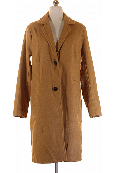Krátký Dámský Kabát Hnědý Second Hand Vel. 36