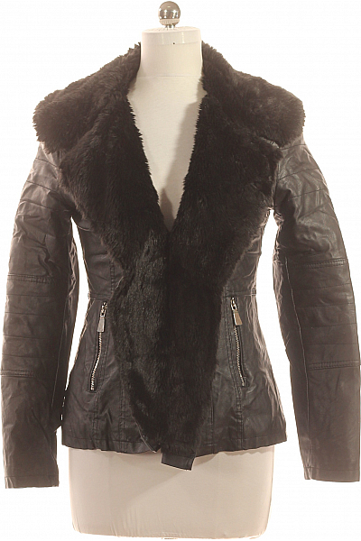 Dámská Přechodné Bundy Černá Second Hand Vel. 38