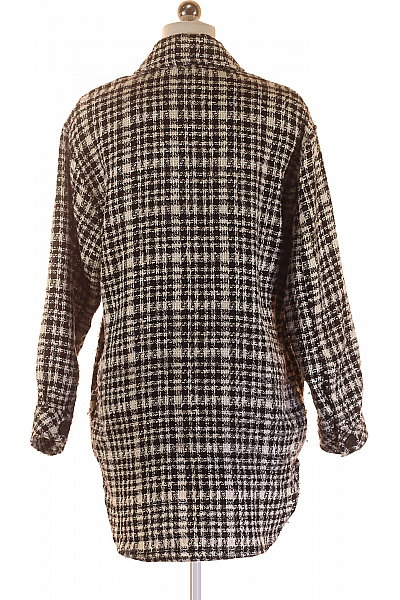 Krátký Dámský Kabát Černobílý STRADIVARIUS Vel. S