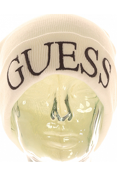 Guess Čepice Vlněné Bílé