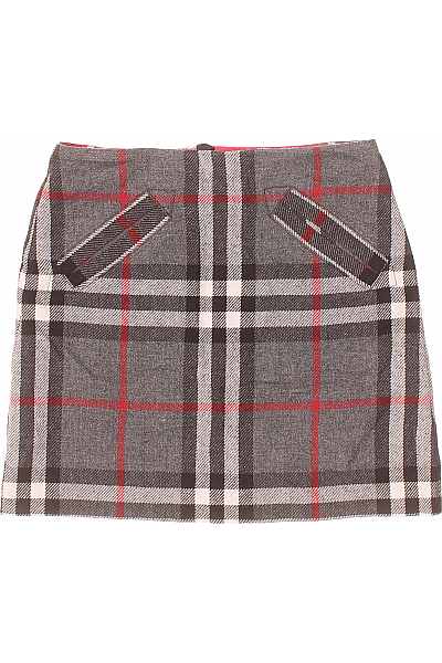 Kostkovaná  Sukně Vlněná Šedá Marie Lund Vel. 36
