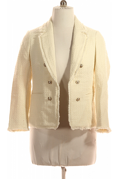 Teplé Dámské Sako Béžové Second Hand Vel. 44