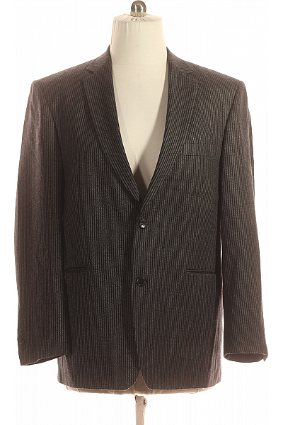 Pánské Sako Vlněné Černé Vel. 54