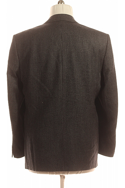 Pánské Sako Vlněné Černé Vel. 54