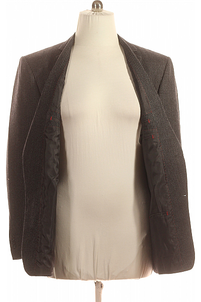 Pánské Sako Vlněné Černé Vel. 54