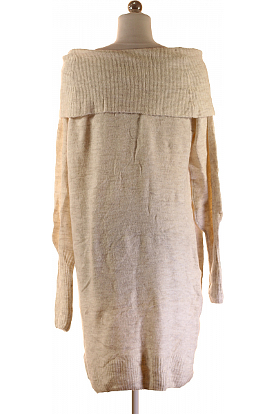  Šaty Pletené Béžové Takko Vel. S