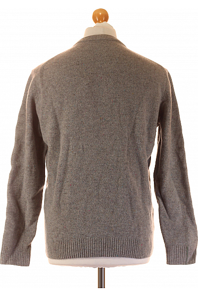 Pánský Svetr Vlněný Šedý LACOSTE Vel. XL