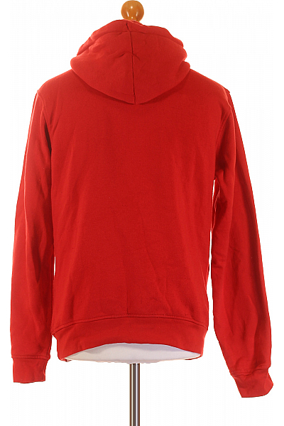 Pánská Mikina Bez Zapínání Červená Crosshatch Vel. M
