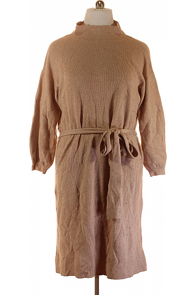 TOM TAILOR  Šaty Pletené Béžové Vel. 44