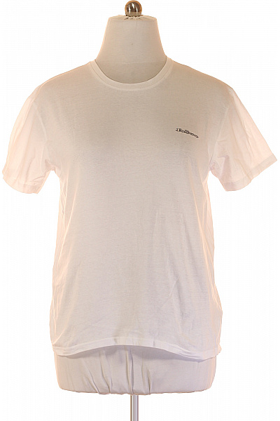 Jednoduché Pánské Tričko Bílé Ben Sherman Vel. XL