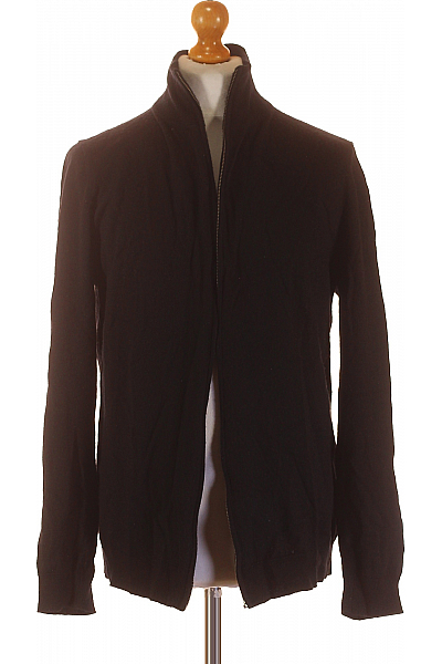 Pánský Cardigan Vlněný Černý Second Hand Vel. XL