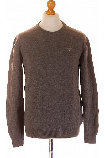 GANT Pánský Svetr Vlněný Šedý Vel. L