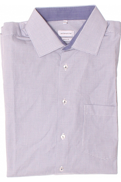 Pánská Košile Jednobarevná Fialová Seidensticker Vel. M