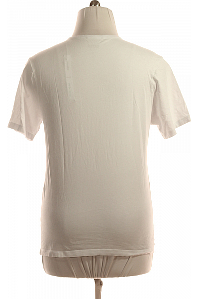 Hugo Boss Jednoduché Pánské Tričko s Krátkým Rukávem Bavlněné Bílé