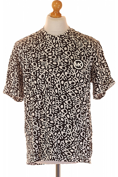 Jednoduché Pánské Tričko Černobílé MICHAEL KORS Vel. M