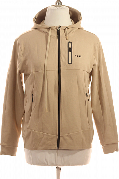 Hugo Boss Pánská Mikina Na Zip Béžová Second Hand Vel. L
