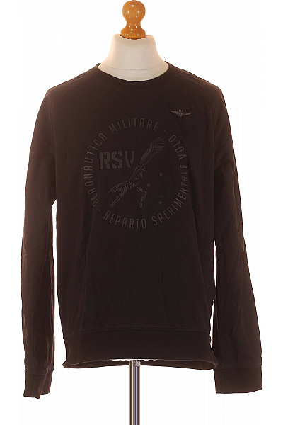 Aeronautica Militare Pánská Mikina Bez Zapínání Černá Vel. XL