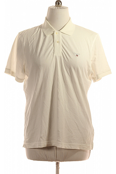 GANT Pánské Tričko s Límečkem Bílé Vel. XL