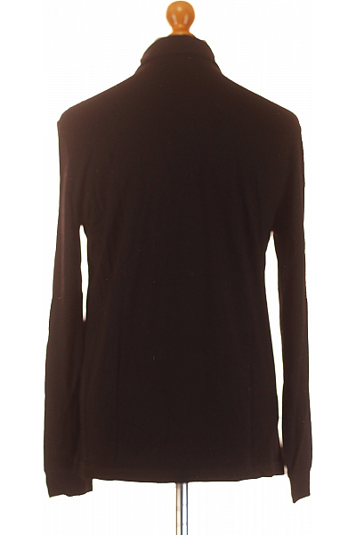 LACOSTE Jednoduché Pánské Tričko Vlněné Černé Vel. L