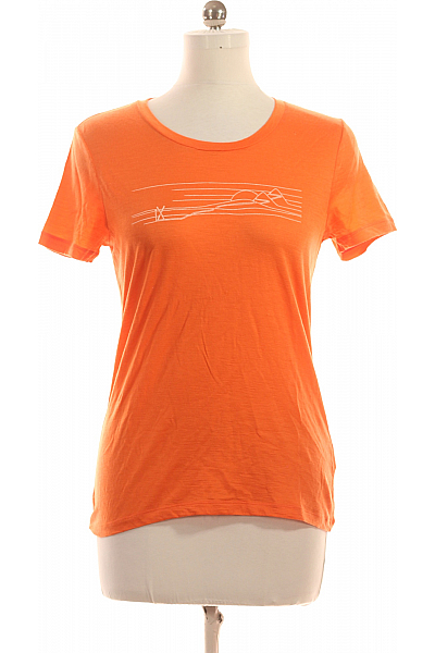 Dámské Tričko Vlněné Oranžové Icebreaker Vel. M