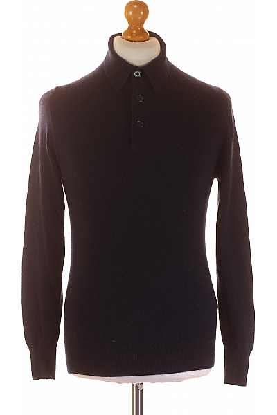 Pánský Svetr Kašmírový Modrý Vel. M