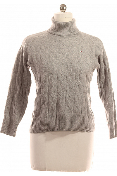 TOMMY HILFIGER Dámský Rolák Vlněný Šedý Second Hand Vel. XL
