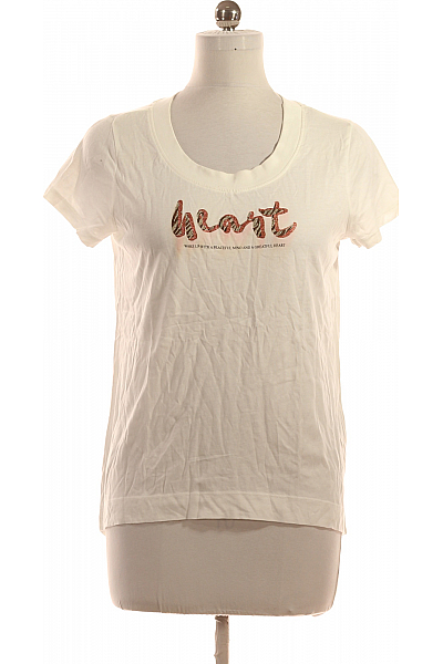 ZERO Dámské Tričko S Potiskem Bílé Vel. 38