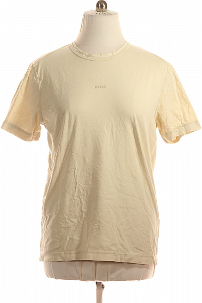 Hugo Boss Jednoduché Pánské Tričko Béžové Vel. XL