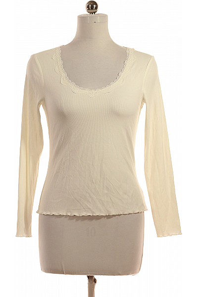 Les Lunes Jednoduché Dámské Tričko Bílé Vel. M