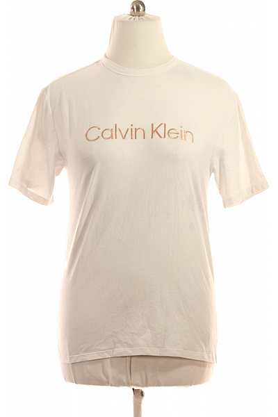 Calvin Klein Jednoduché Pánské Tričko Béžové Vel. S
