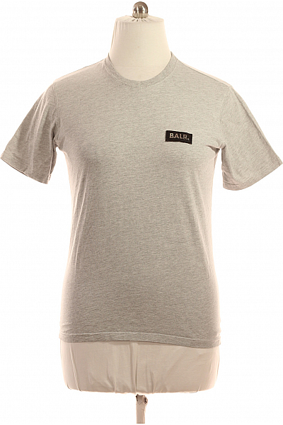 Jednoduché Pánské Tričko Šedé BALR. Second Hand Vel. M