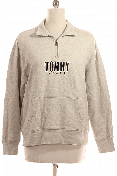 Dámská Mikina Šedá TOMMY HILFIGER Second Hand Vel. M