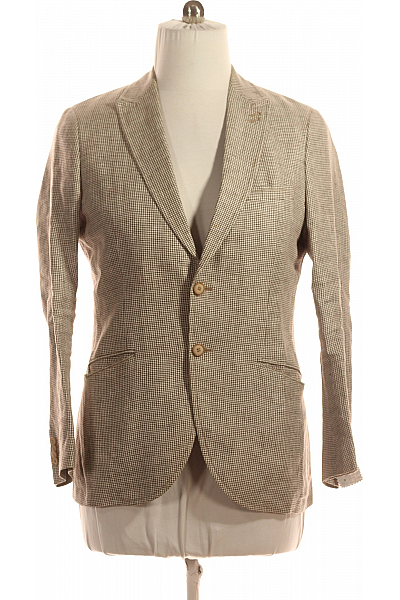 Barutti Pánské Volnočasové Sako Lněné Béžové Vel. 48