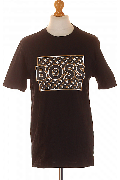 Hugo Boss Pánské Tričko S Potiskem Černé Vel. L