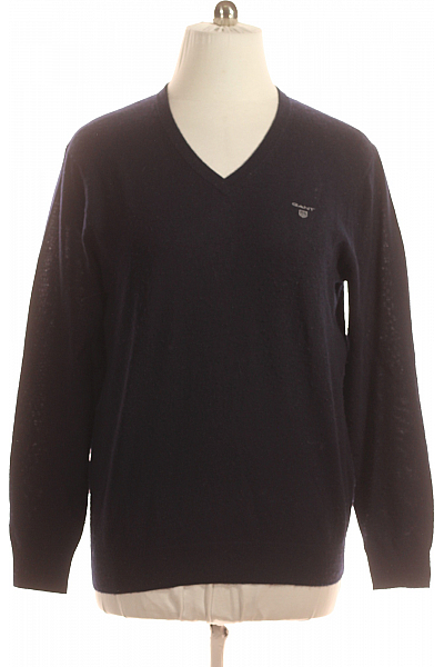 Pánský Svetr Vlněný Modrý GANT Vel. XL