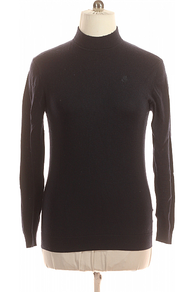 Pánský Svetr Vlněný Modrý Karl Lagerfeld Second hand Vel. L